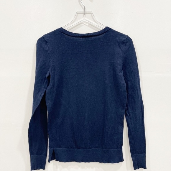 Loft Navy Blue Scottie Dog Long Sleeve Sweater XS - Picture 6 of 7